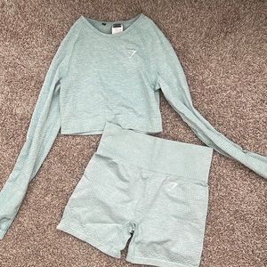 GYMSHARK VITAL SEAMLESS JADE MARL SET